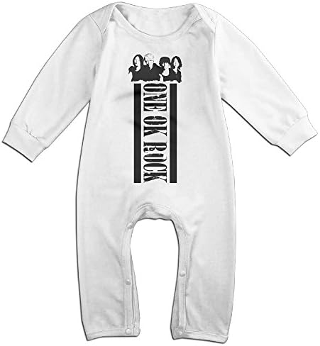 PCY Newborn Babys Boy's &amp; Girl's One Ok Poster Rock Long Sleeve Bodysuit Outfits For 6-24 Months White Size 24 Months