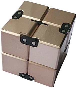 ENTOYS Luxury Infinity Cube for Stress Relief Fidget Tools Anti Anxiety Pressure Release Toy Help Focus Desk Toys Infinite Cube Rose Gold