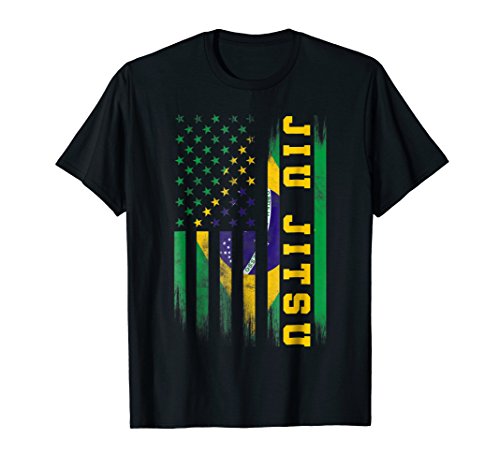 Jiu Jitsu Brazilian BJJ Brazil United States Flag T-ShirtOEKO-TEX STANDARD 100