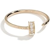 Zoe Chicco Women's 14k Gold with Pave Nail Open Ring