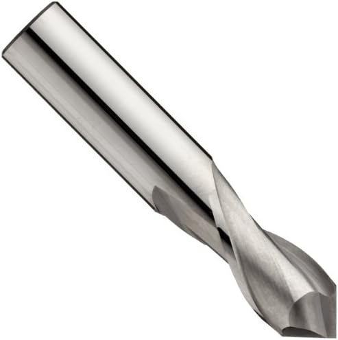 Magafor 8090 Carbide Drill Mill, Inch and Metric, Uncoated (Bright) Finish, 90 Deg Point Angle, 2 Flutes, 2-3/4" Overall Length, 8.0mm Cutting Diameter, 10mm Shank Diameter