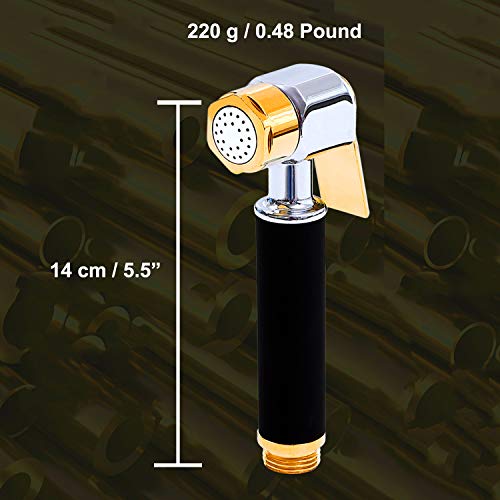 Handheld Bidet Sprayer Kit Shattaf Cloth Diaper Sprayer Set Brass - Thumbnail 5