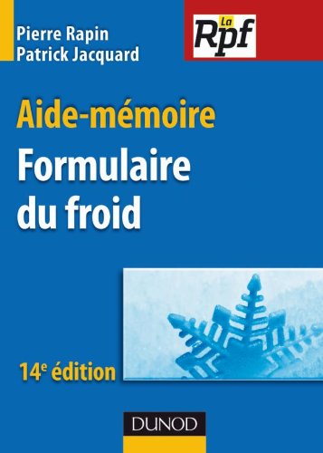 Aide-mémoire formulaire du froid - 14e édition by (Paperback)