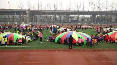 image for FixtureDisplays 12 Foot Play Parachute for Kids 8 Handles with Storage