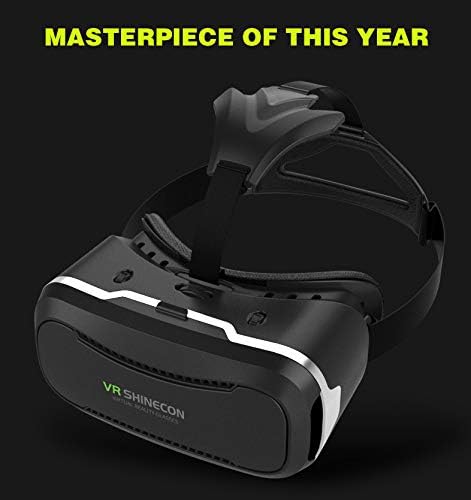 Shinecon Virtual Reality 3D VR Headset/Box | 42 mm Adjustable Optical Resin HD Lenses/Glasses | Big View-110 FOV | 360° Panoramic Experience for Android and iOS Smartphones 4.5-6 Inches