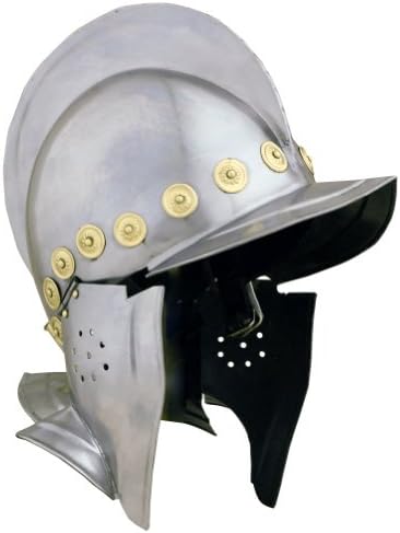 Armor Venue Burgonet Open Face With Liner & Cheek Piece Metallic - One Size Armour