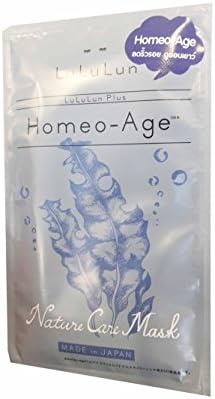 4 Mask Sheets of LuLuLun Face Mask Plus Homeo-Age. Homeo Age. Nature Care Mask. (30 ml/ sheet.)