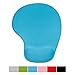 Office Mousepad with Gel Wrist Support - Ergonomic Gaming Desktop Mouse Pad Wrist Rest - Design Gamepad Mat Rubber Base for Laptop Comquter -Silicone Non-Slip Special-Textured Surface (04Blue)