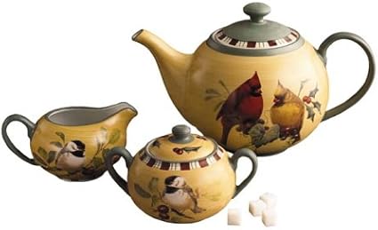 Lenox Winter Greetings Teapot 1st Quality New In Box Chickadee