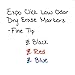 EXPO 1751665 Click Low-Odor Dry Erase Retractable Markers, Fine Point, Black, 3-Count
