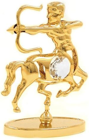 Decoration glass jewelry zodiac sign Sagittarius 80 x 62 mm