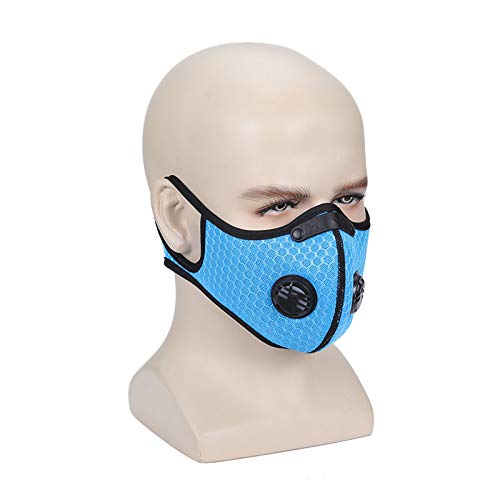 Ligart Upgraded Sport Masks, Dust Mask with Extra 4Pieces N99 Activated Carbon Filter and Valves for Exhaust Gas, Pollen Allergy, PM2.5, Half Face Masks for Cycling,Running,Hiking, Skiing,Woodworking - Thumbnail 2