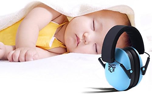 Baby Boy Earmuffs Kids Noise Cancelling Ear Muffs Foldable Hearing Protection Anti Noise Sleeping Headphones Earmuffs for Baby Noise Reduction for Children (Sky Blue
