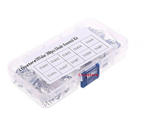 Ltvystore 200PCS 10Value (1N4001~1N5819) Diode Assorted Assortment Kit Set with Clear Box (Lable Diode) - Thumbnail 2