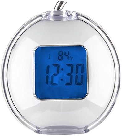 VSENCE Desk LED Digital Talking Alarm Clock with Five Music Bell for Kids (White)