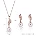 JUST N1 Rose Gold Pearl Jewelry Sets Fashion Pearl Necklace Earrings Wedding Party Accessories For Women Pearl White