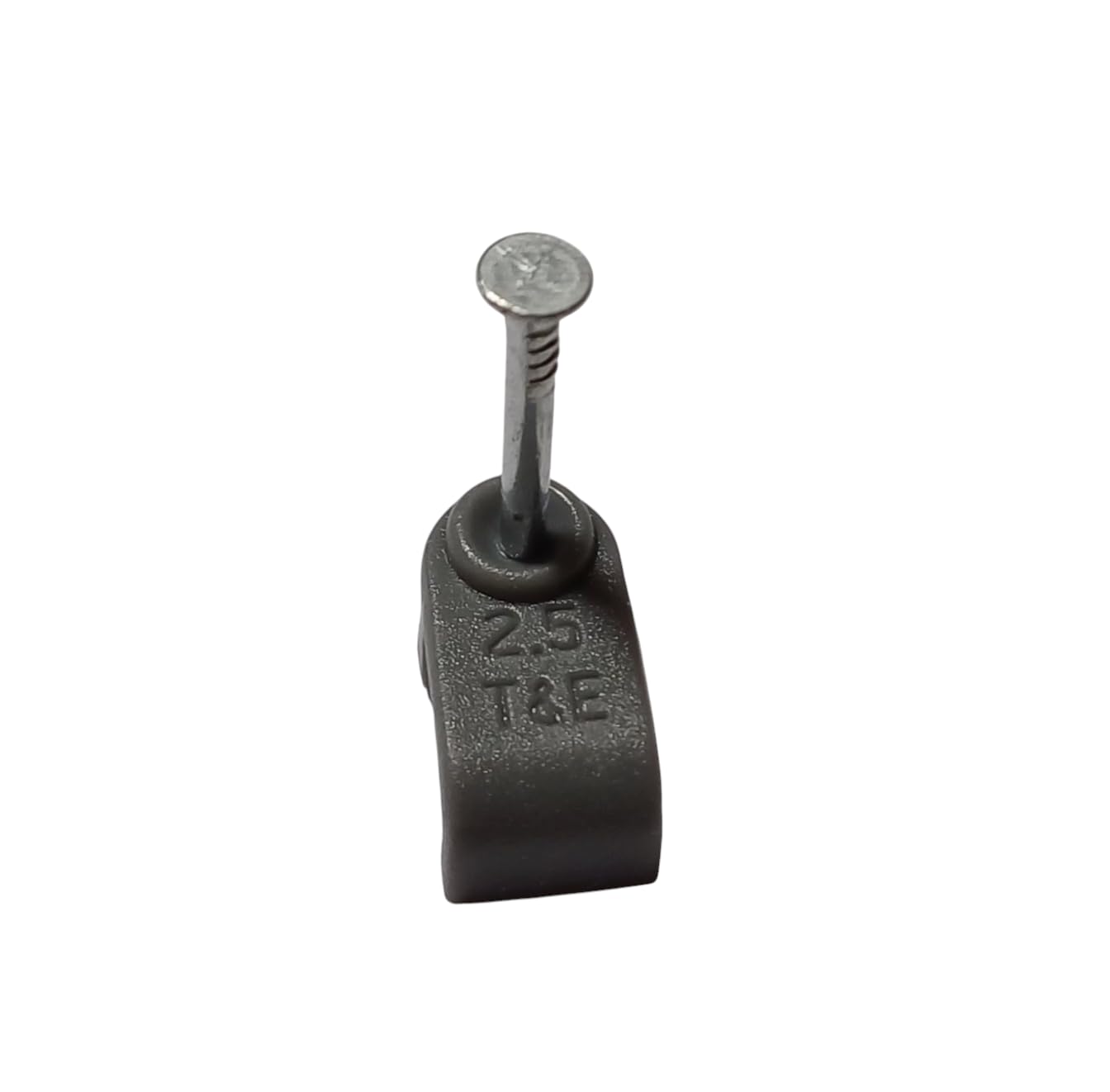Grey Twin and Earth Flat Cable Clips, 100 Pack (2.5MM CABLE CLIPS)