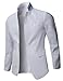 H2H Mens Slim Fit Suits Casual Solid Lightweight Blazer Jackets One Button Flap Pockets