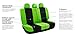 FH Group Car Seat Cover Light Breezy Green Seat Cover Flat Foam Padding Cloth Full Set Automotive Seat Covers, Airbag Compatible & Split Rear Universal Fit Interior Accessories for Cars Trucks and SUV