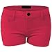 Emmalise Women's Summer Casual Stretchy Low Rise Booty Shorts, Fuschia, L