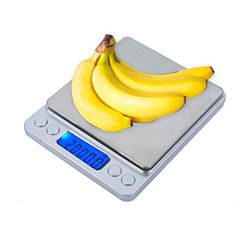 MuLuo WH-I2000 300g/500g x 0.01g 2000g x 0.1g Digital Platform Jewelry Scales High Accuracy Electronic Kitchen Scale with 2 Tray