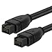 Cmple - 15FT FireWire 800 BETA 9-Pin/9-Pin - IEEE 1394b High Speed Firewire 9 Pin to 9 Pin Cable for MacBook Pro, PC Computer - 15 Feet Black