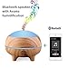 Essential Oil Diffuser Humidifier with Bluetooth Speaker Pure Aromatherapy LED Lights Wood Grain Color Pro Aroma Kit Diffuser- 300ml Cold Water Vent Aroma Diffuser Oil for Home, Kids, Men, Women, Spa