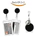M.H Deals 4 Pack (2 Badge Reel + 2 ID Card Holder) Heavy Duty Full Metal Retractable ID Badge Reel with Belt Clip & 2 Thick Waterproof ID Card Holder, Nurse Badge Reel