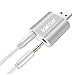 External USB Stereo Sound Adapter Aluminum Audio Card for Windows, Mac, Linux Extra Source with Microphone Jacks for Laptops and Desktop Computers pc-Plug and Play No Drivers Needed (Silver)