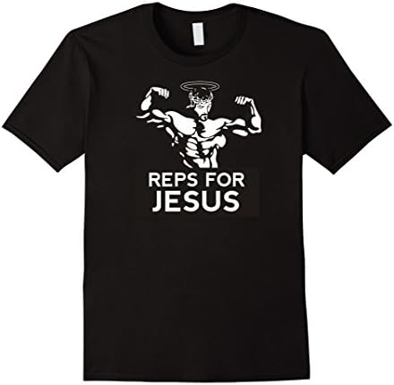 Men's Reps For Jesus Gym T-Shirt Large Black