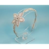 Beaded Flower Bridal Hard Headband