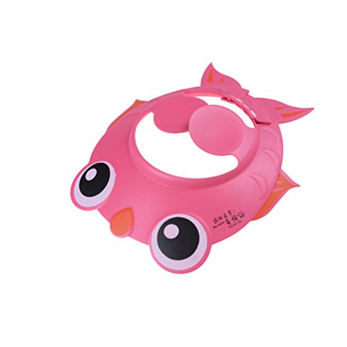 Ioffersuper 1 Pcs Cartoon Wash Hair Shield Protector Baby Kids Safe Bathing Shower Cap Shampoo Hat Pink - Thumbnail 2