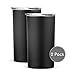 Maars Drinkware 12 oz Double Wall for Coffee, Tea, Juice Travel Friendly, Compact Size, 2 Pack, Matte Black