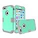 iPhone 7 Plus Case, MCUK 3 in 1 Hybrid Best Impact Defender Cover Silicone Rubber Skin Hard Combo Bumper with Scratch-Resistant Case for Apple iPhone 7 Plus (2016) (Mint+Grey)