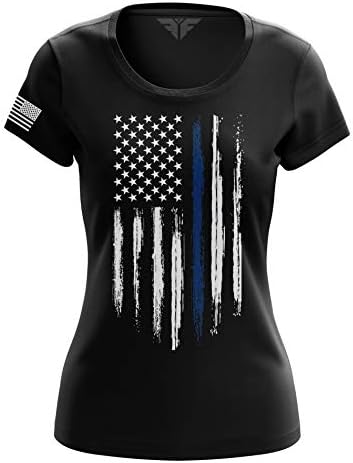 Thin Blue Line Police Womens T Shirt