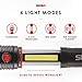 300 Lumen LED Flashlight Work-Light: Chip on Board (COB) Technology; Red Light Mode and Red Flashing Light Mode; 4x Adjustable Zoom with Magnetic Base; Powered by 4x AAA batteries (included) - NEBO 6525