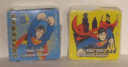 2 Superman Pop Up Magic Towel Washcloth Set - Varied Designs