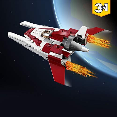LEGO 31086 Creator Flugzeug der Zukunft, Raumschiff der Zukunft oder Roboter der Zukunft, 3-in-1 Bauset, Science-Fiction-Abenteuer, Fahrzeugspielzeuge für Kinder ab 7 Jahren – Bild 6