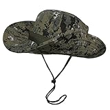OMECHY Outdoor Camouflage Bucket Hat UV Protection Boonie Cap For Hunting Fishing Hiking