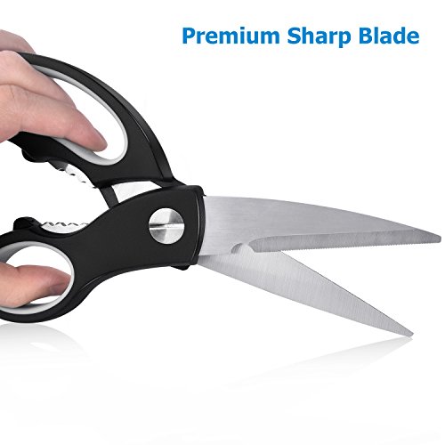 Topwit Kitchen Scissors, Heavy Duty Kitchen Shears with Premium Stainless Steel, Ultra Sharp, Multi-Function Kitchen Utensils for Cooking