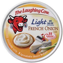 The Laughing Cow, Spreadable Cheese Wedges, 6oz Round (Pack of 4) (Choose Flavor Below) (Creamy Swiss French Onion)