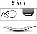 5280 FITGENX 5 in 1 Wobble Balance Board with Workout Bands by, Fit Board Gets You Simply Fit by Toning Abs Legs Core Arms Total Body, Improve Balance, Fitness with a Twist, As Seen on TV, New, Black