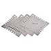 ammoon 4pcs Stainless Steel Guitar Notched Radius Gauge Fingerboard Fretboard Measuring Tool Set