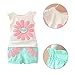Timall Baby Kids Girls Sunflower Printted Vest Top Shirt + Shorts 2PCs Outfits Shorts Set Clothes 1-6Years