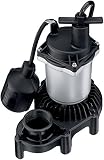 Flotec FPZS25T Submersible Sump Pump With Tethered float Switch, 3200 Gph, 1/4 Hp, 115 Vac, 15 A