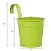 Topeakmart Flower Pots - Hanging Planters Flower Holders Vase Wall Fence Garden Patio Balcony Pots Metal Iron Home Décor, 10 PCS, Multicolor