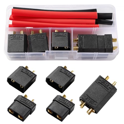 XT90 + Heat Shrink - Black