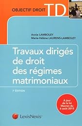 Travaux dirigés de droit des régimes matrimoniaux