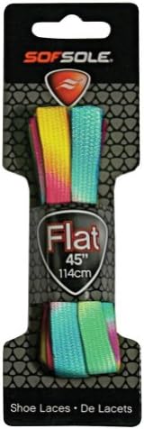 Sof Sole Athletic Neon Flat Shoe Neon Lace (Rainbow, 45-Inch)