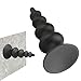 Silicone Anal Bead Butt Plug Anal Trainer Anal Chain with 6 Different Size Balls and Pull Roop for Men Women Romi